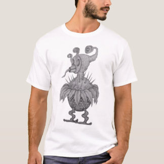 Camiseta Planta de Fantasia Surreal Desenhada à Mão - Inibi
