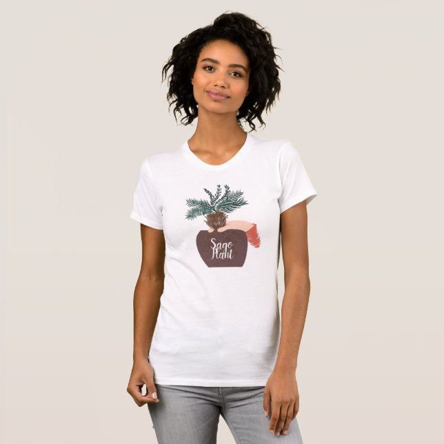 Camiseta Planta de Sagú Tropical da Selva (Frente Completa)