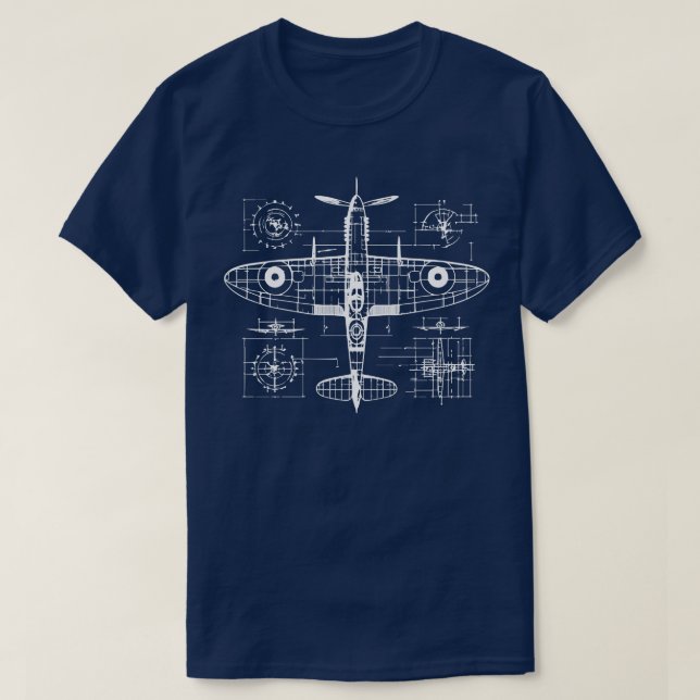 Camiseta planta de spitfire (Frente do Design)