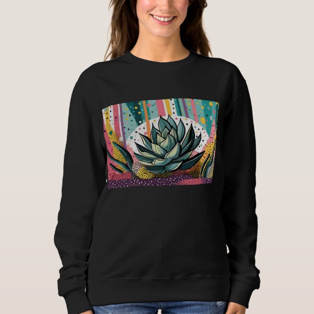 Camiseta Planta de sucesso com pontos coloridos (Frente)