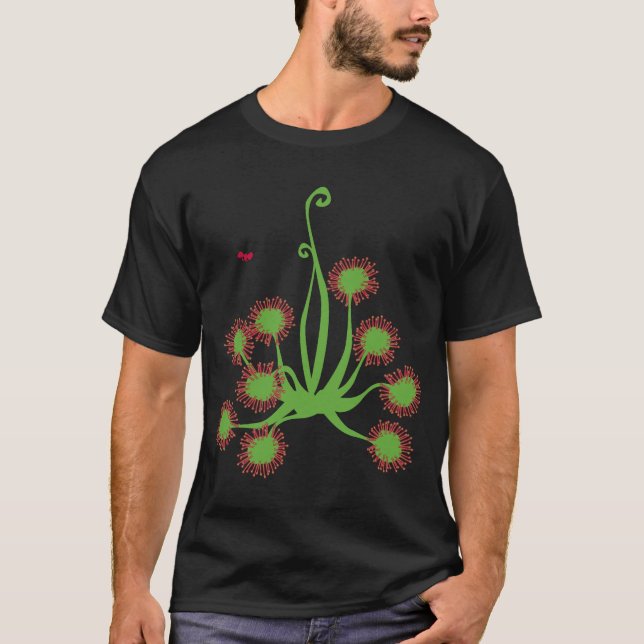 Camiseta Planta de Sundew carnívora (Frente)