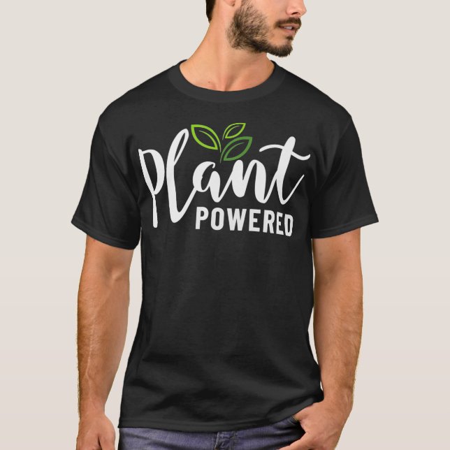 Camiseta Planta De Vegan Planta De Dação Com Base Em Fábric (Frente)