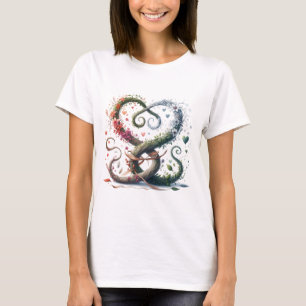 Camiseta Planta em forma de coração: quatro estações de amo