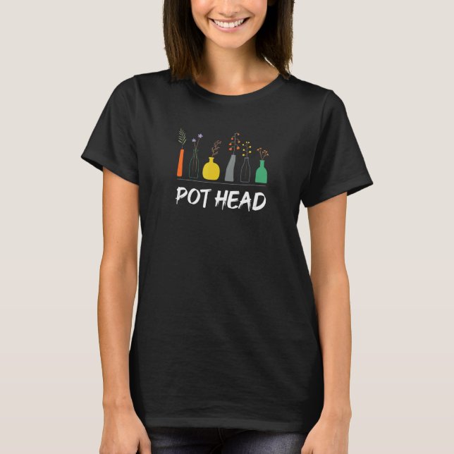 Camiseta Planta Engraçada E Suculenta De Cabeça De Vaso De  (Frente)