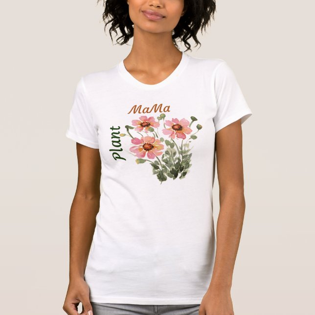 Camiseta Planta Floral Ma - Planta Mãe Presente (Frente)