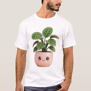 Camiseta Planta Interna Kawaii de Planta de Oração