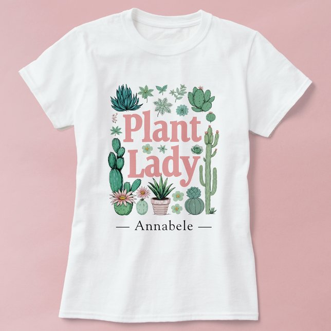 Camiseta Planta Lady Cute Personalizada (Criador carregado)