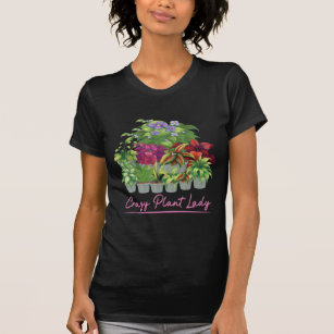 Camiseta Planta louca Lady Garden Flor ama Mulher Floral
