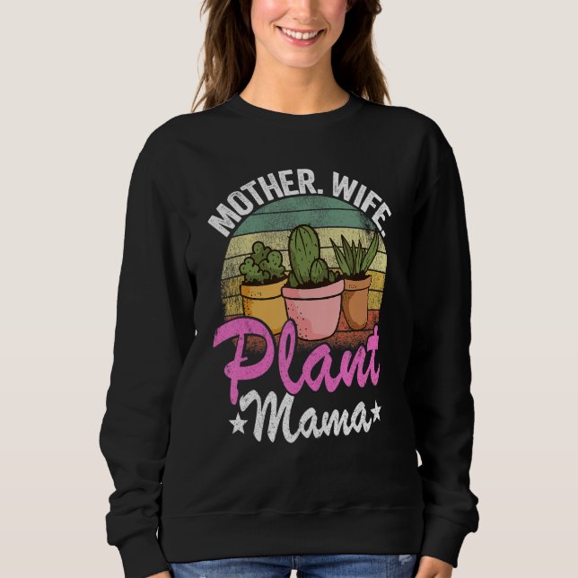 Camiseta Planta Mãe Esposa Planta Mamã Jardineira Suculenta (Frente)