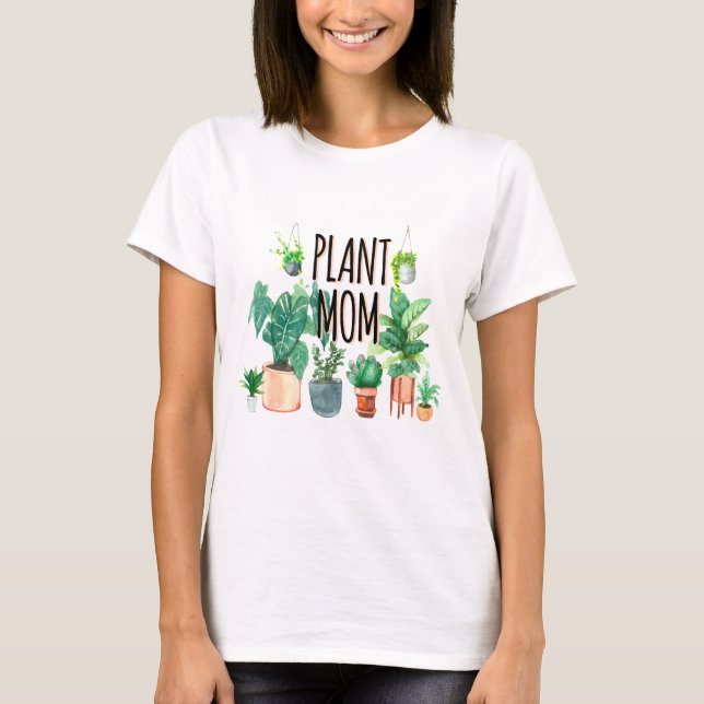 Camiseta Planta Mãe - Jardinagem, Presente De Plantador Par (Frente)