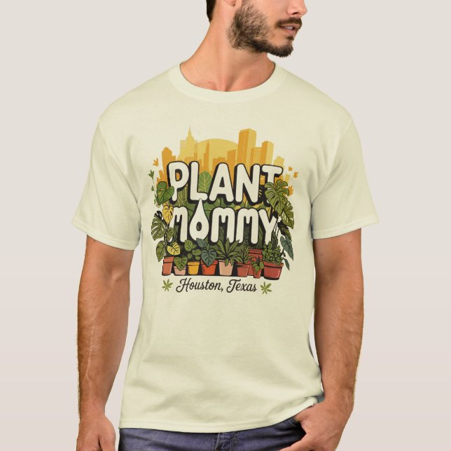 Camiseta Planta Mamãe Houston City Texas USA (Frente)