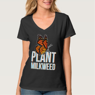 Camiseta Planta Milkweed Para Borboleta Monarca Do Lepidopt