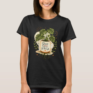 Camiseta Planta Monstera em Caneca de Café Botânica Aconc
