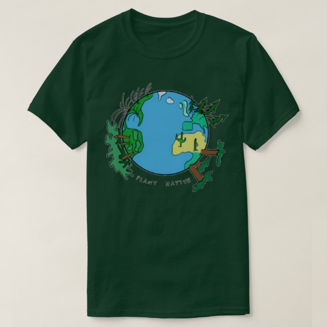 Camiseta planta nativa (Frente do Design)