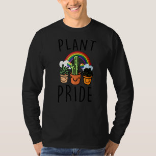 Camiseta Planta Orgulho Vegetal Pothead Arco-Íris Jardinage
