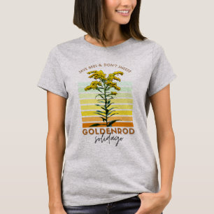 Camiseta Planta original Goldenrod Gráfico de flor selvage