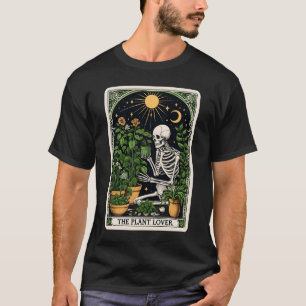 Camiseta Planta Tarot Card Halloween Skeleton Gard