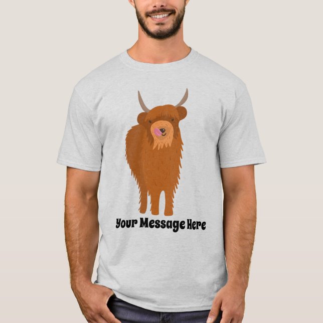 Camiseta Plantação escocesa de bovinos autóctones personali (Frente)