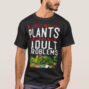 Camiseta Plantação Eu Só Quero Estar Com As Minhas Plantas