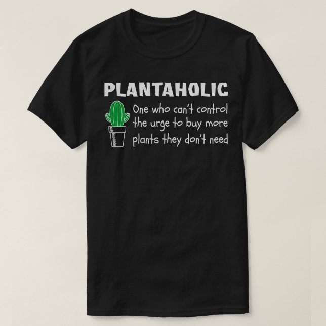 Camiseta Plantaholic buy more Plants   (2)  (Frente do Design)
