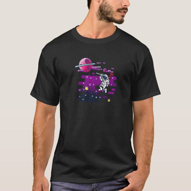 Camiseta Plantando Bandeira Em Novos Astronautas Do Mundo N (Frente)