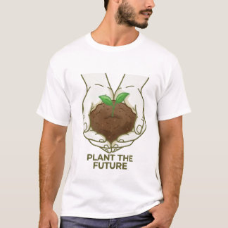 Camiseta Plantando o Futuro Minimalista de Roupas Gráficas