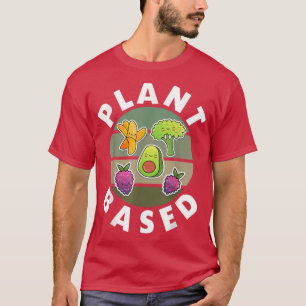 Camiseta Plantas Baseadas na Saúde Comendo Fruta De Vegetai