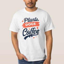 Camiseta Plantas, cães, café - Lover Vegetal
