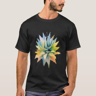 Camiseta Plantas de Agave Aquarela Colecionador de Plantas 