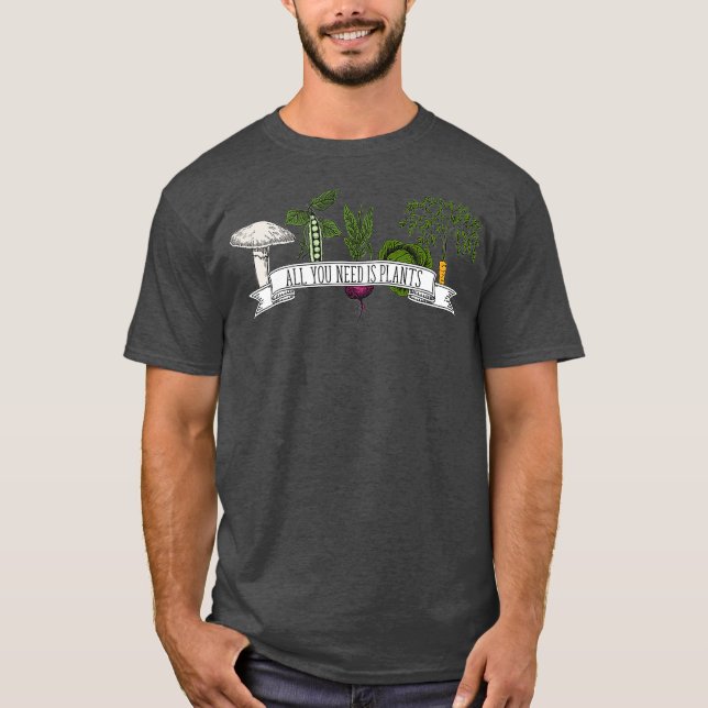 Camiseta Plantas De Comida À Base De Plantas De Comida Inte (Frente)