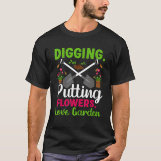 Camiseta Plantas de Jardim Gráfico Dizendo Jardinagem 4