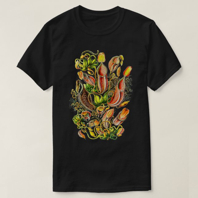 Camiseta Plantas de jarro botânico da safra (Frente do Design)