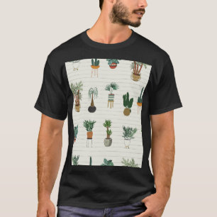 Camiseta Plantas Domésticas: Interior Invisível Desenhado À