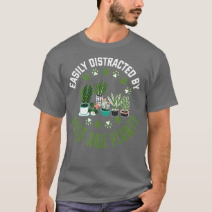 Camiseta Plantas e Cachorros Camiseiros Cachorros Engraçado