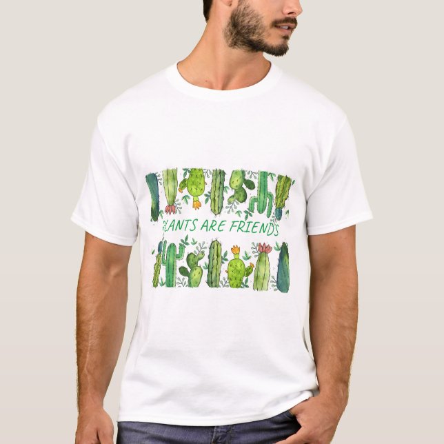 Camiseta Plantas e Flores são amigas (Frente)