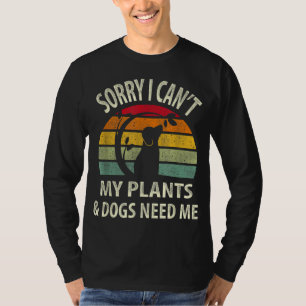 Camiseta Plantas E Jardineiro De Cão - Presente De Vintagem