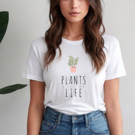 Camiseta Plantas Elemento gráfico de tendências vitalícias 