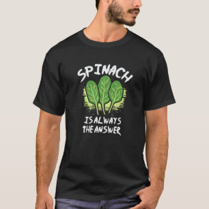 Camiseta Plantas Espinafre É Sempre A Resposta Certa Vegana