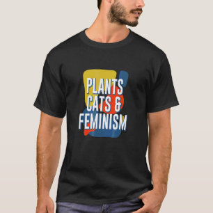 Camiseta Plantas Gatos e Feminismo Gato Feminista Filhote