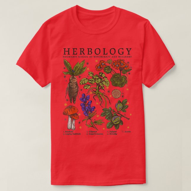 Camiseta Plantas Herbológicas (Frente do Design)