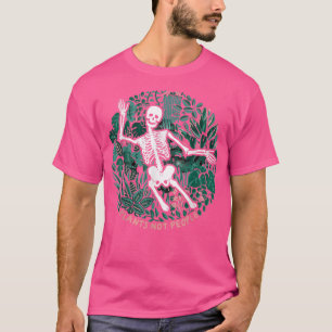 Camiseta Plantas Não Pessoas Esqueleto Meditação Funerária