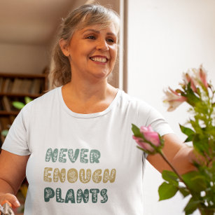 Camiseta Plantas Nunca Suficientes Gardenando Camisa-Flor