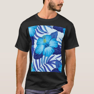 Camiseta Plantas tropicais havaianas, padrão de hibisco.