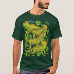 Camiseta Plantas Tropicais Proprietário do réptil Pet Lizar