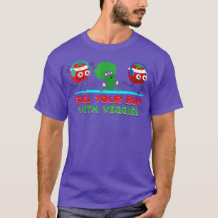 Camiseta Plantas Vegetarianas Correm Tomate Broccoli Veget