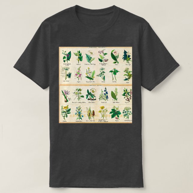 Camiseta Plantas Venenosas Gráfico 1843 (Frente do Design)