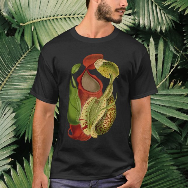 Camiseta Plantas Vermelhas e Verdes Vintage - Agulhas (Criador carregado)