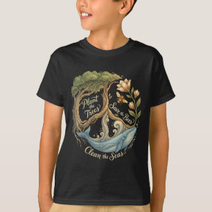 Camiseta Plante as árvores salve as abelhas sinal de paz di