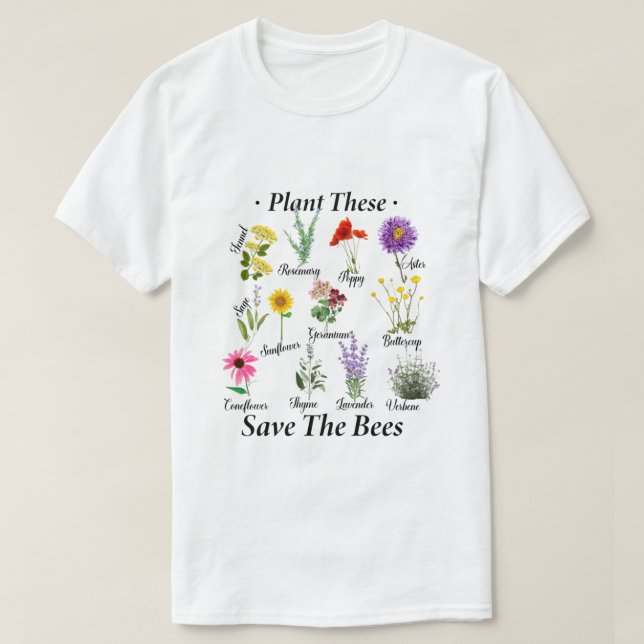 Camiseta Plante essas abelhas (Frente do Design)