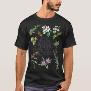 Camiseta Plante Estes Salva A Arte Botânica Das Abelhas